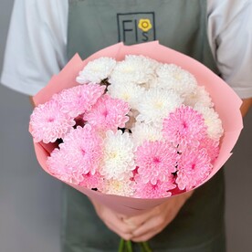 Букет из 5 кустовых хризантем