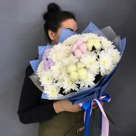 Моно из кустовой хризантемы и хлопка