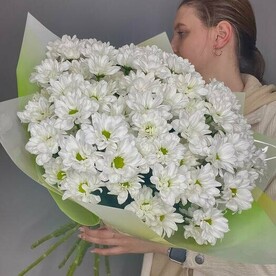 Супер👌Букет из белоснежной хризантемы