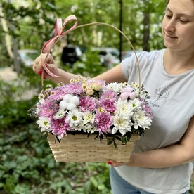 Корзина свежих цветов