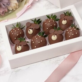 Мишки с бусинками (клубника в шоколаде)