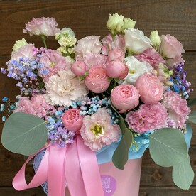 Цветы в коробке Радужное утро