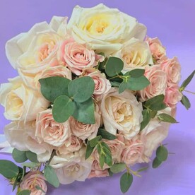 Букет невесты и бутоньерка «Счастливый день»