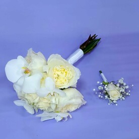 Букет невесты и бутоньерка