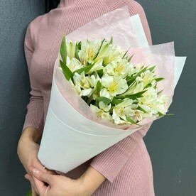 Букет из альстромерий 9 шт (моно 038)