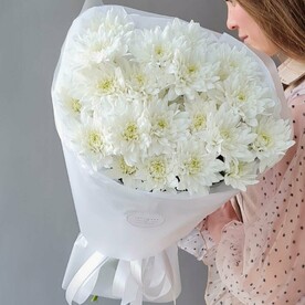 Белая Хризантема 5 шт