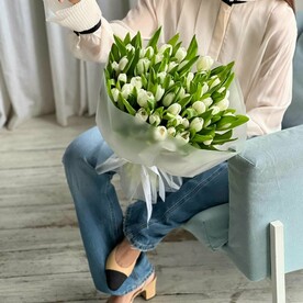 Букет из 51 тюльпанов