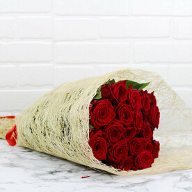 ❤️‍🔥Букет из 19 красных роз отличный подарок! ❤️‍🔥