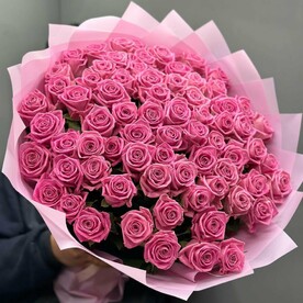 Букет из 101 розовой розы