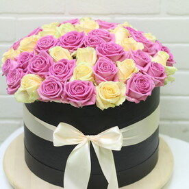 Сердечная благодарность из 51 микс розы в коробке 😍🚀