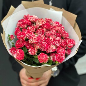 🔥 Букет 9 кустовых голландских роз Firefox 🌹 Яркий акцент 🎁