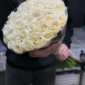Букет из 51 белой розы 🎁🎁🎁🎁😍😍😍😍