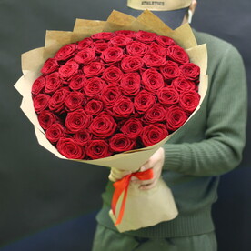 Букет из 51 красных роз 🌹❤️❤️🌹🌹🌹