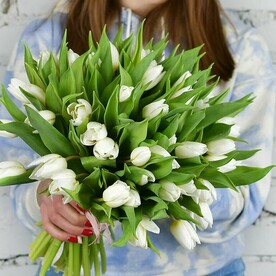 Букет из 51 тюльпанов