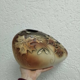 Ваза керамика "Камень листья"