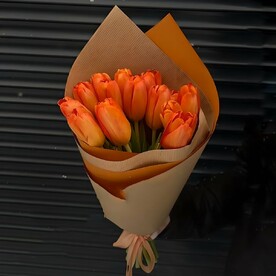 Букет Оранжевых Тюльпанов (15 шт)