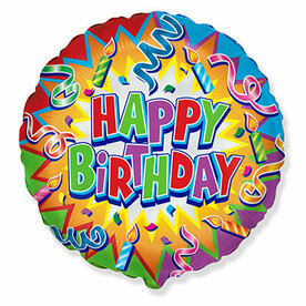 Шар яркий «Happy birthday»