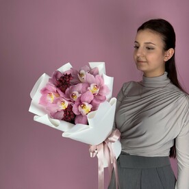 Букет Розовая орхидея