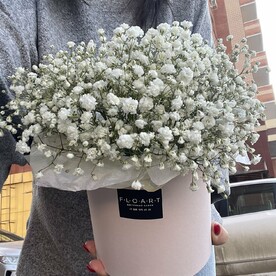 Композиция с белой гипсофилой🌸