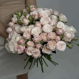 15 кустовых пионовидных роз