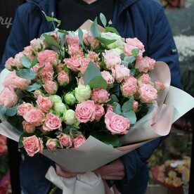 🌸Букет с пионовидными, кустовыми розами🌸