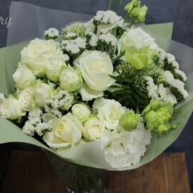 Букет со статицей, розой и эустомой🌸