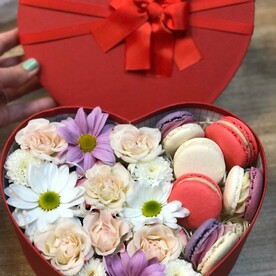 Композиция в коробке сердце🌸