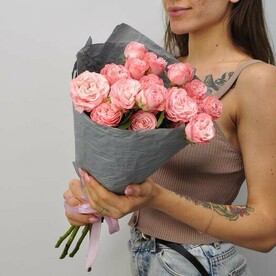 Кустовая пионовидная роза Бомбастик, 5 штучек