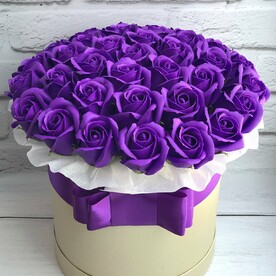 Коробочка из мыльных розочек