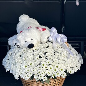 Корзинка 101 хризантема