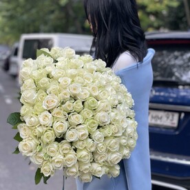 101 белая роза