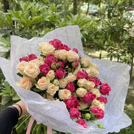 Букет «малиновые брызги»