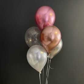 5 латексных гелиевых шаров