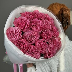 Букет из 15 роз кантри