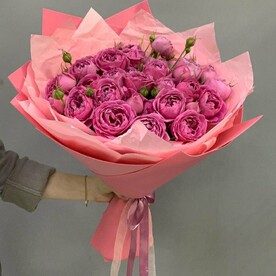 БУКЕТ VICTORY ИЗ ПИОНОВИДНЫХ РОЗ МИСТИ БАББЛС