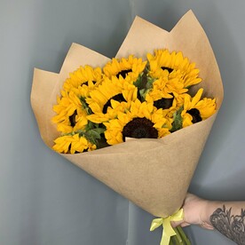 Подсолнухи в крафте 9