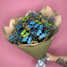 Гипсофила сухоцвет и бабочки (11)