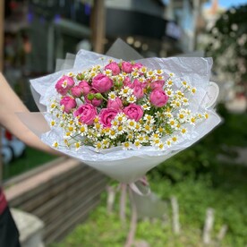 Летний букет с ромашками