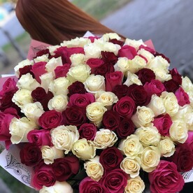 101 шикарная роза 80 см