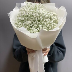 Букет из белых гипсофил