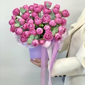 Коробка с Пионовидными розами