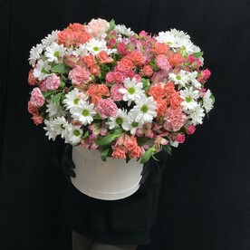 Шляпная коробка розовая