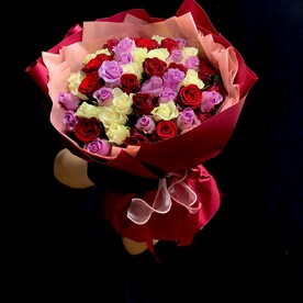 51 роза микс