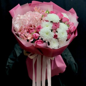 Букет «Этюд в розовых тонах»