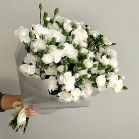 29 белых гвоздик