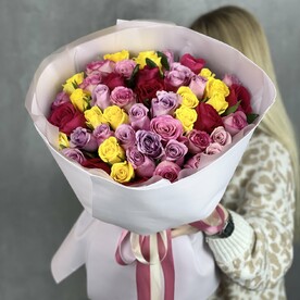 Яркий микс 51 роза