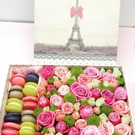 Розы и сладости "Хочу в Париж !"