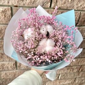 Букет из сухоцветов с настоящим хлопком