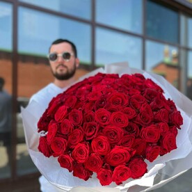 101 красная роза