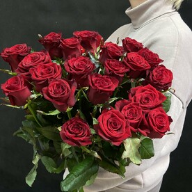 21шт Красная роза 60см